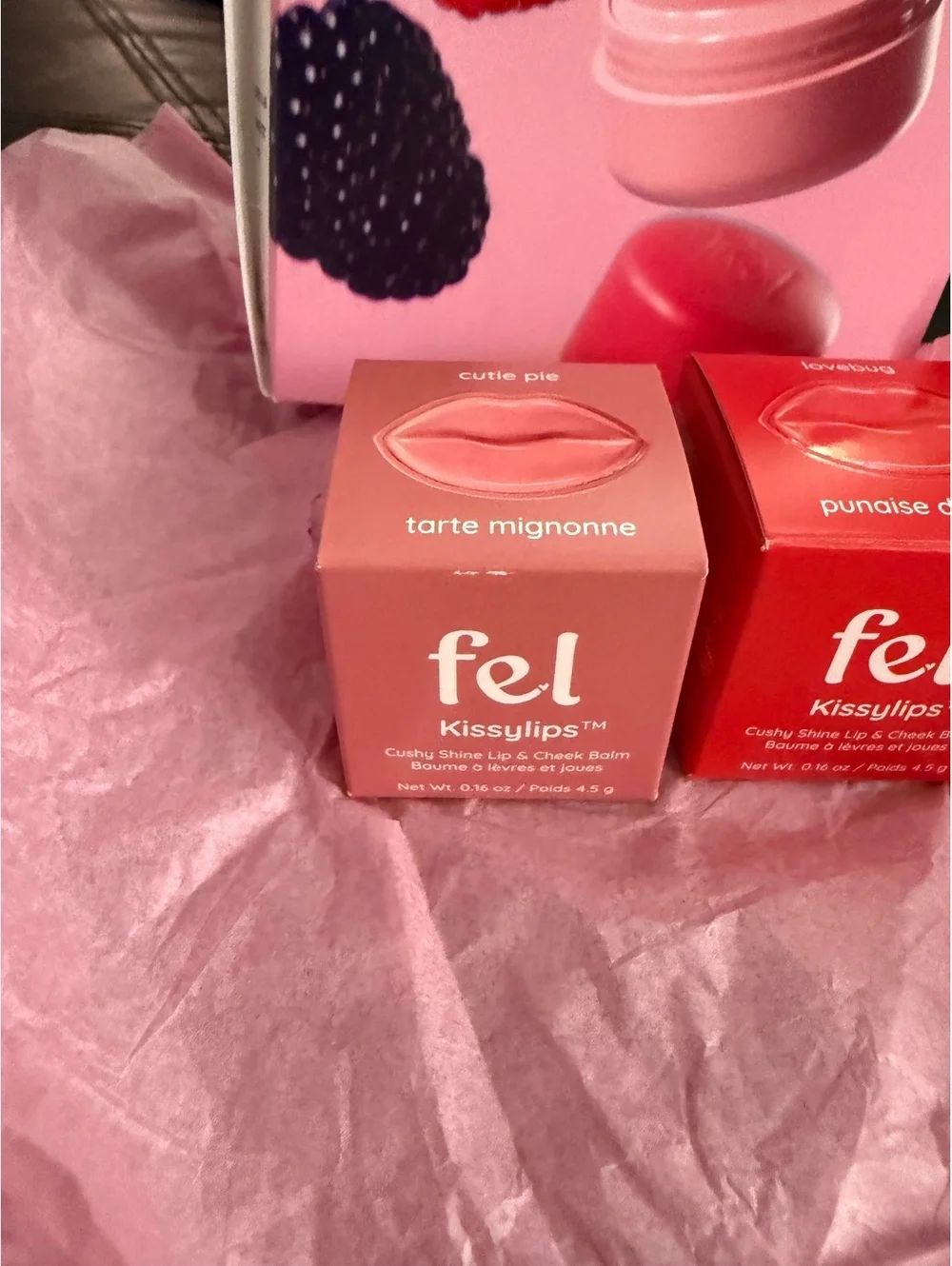 Tarte fel kissy lips lot of 2 NEW set with cute box